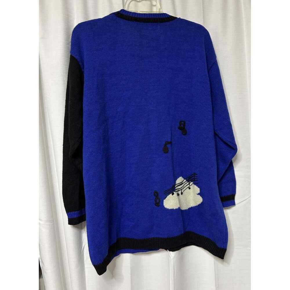 Vtg StoryBook Knits Sweater Cardigan Blue Angels Women's HSN Embroidered XL - Picture 6 of 6